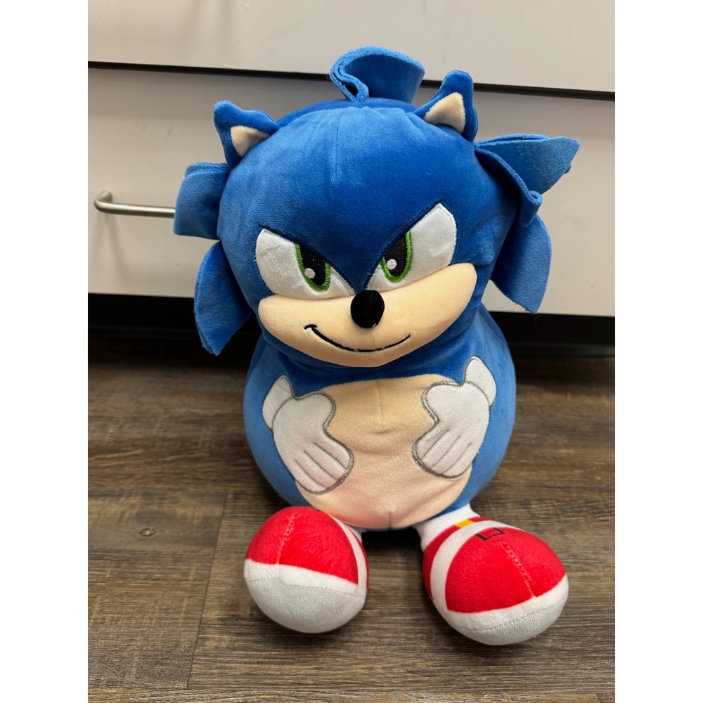 Sonic the Hedgehog 3 Movie Plush 12" Character Pillow Sitting Big Tummy SEGA